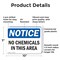 Signmission No Chemicals In This Area, 10 in W x Rectangle, Plastic OS-2PACK-NS-P-710-L-16050 - alternate 5